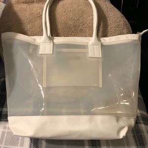 clear neiman marcus tote bag